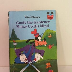Vtg Goofy the Gardener Makes Up His HC Walt Disney 1980 Book Club